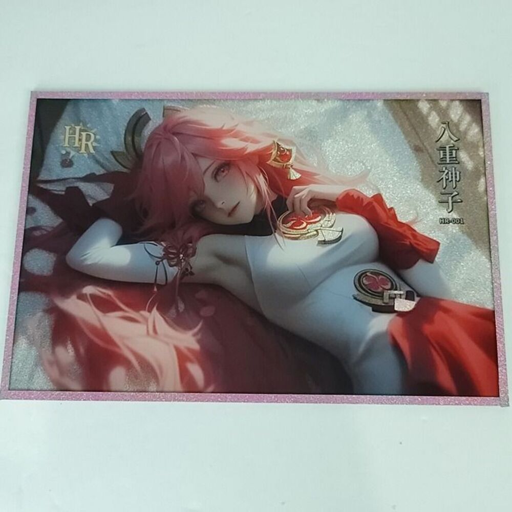 Yae Miko Genshin Impact Anime Waifu Card Phantom 8" x 5.5" Art Print HR-001 A5